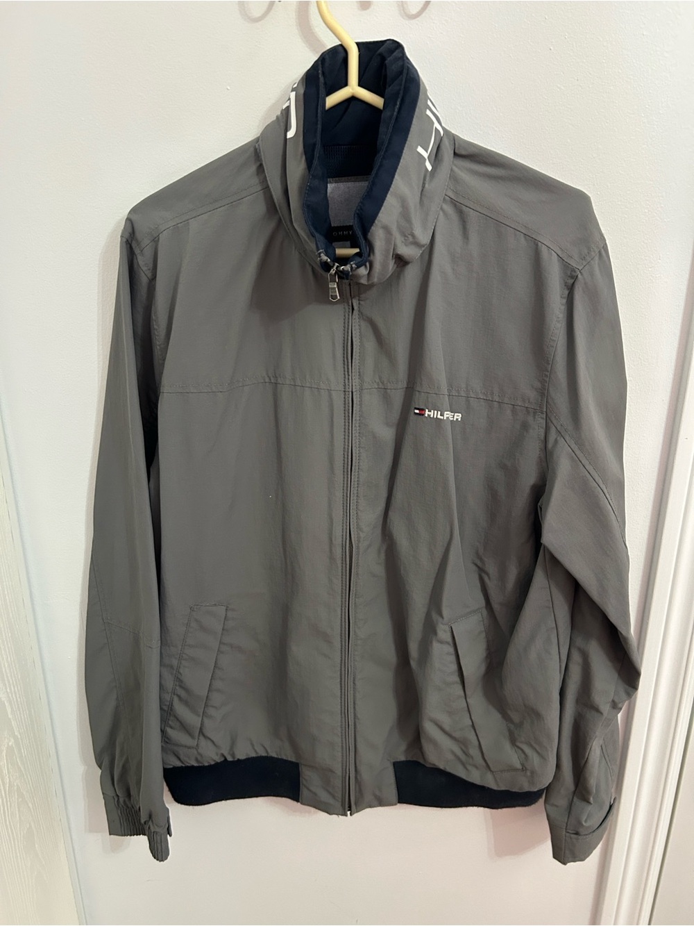 Tommy Hilfiger Men's Charcoal Lightweight Zip-Front Jacket